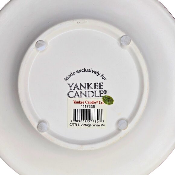 Yankee Candle "Purple Wine" Illuma Jar Lid and Under Plate Grapes Tuscan Winery - Picture 6 of 6